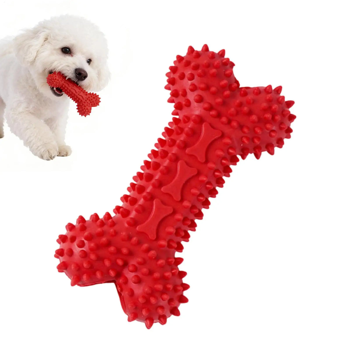 Bone-Shaped Dog Chew Toy – Rubber Teeth Cleaning Stick Dog Chew Toy PLUSH