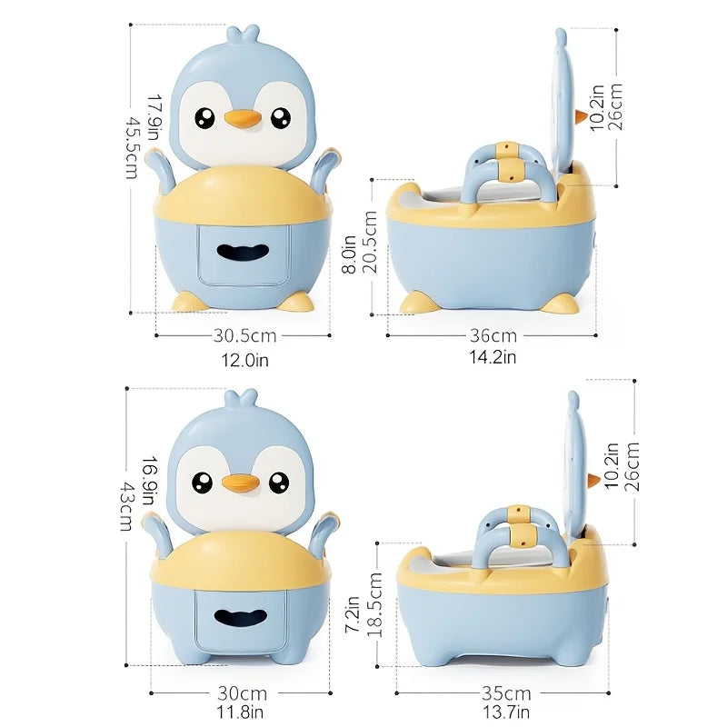 Penguin Kids Training Potty – Soft Cushioned Seat for Toddlers Toddler Training Potty PLUSH