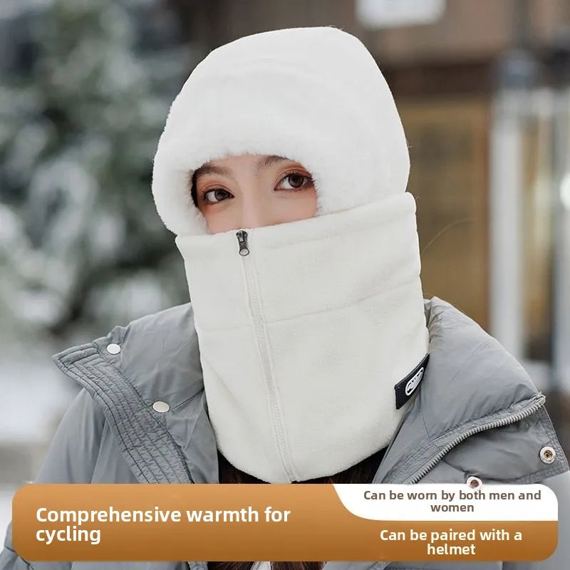 Winter Fleece Cycling Hat Scarf & Face Mask Set | Windproof Winter Cycling Set PLUSH