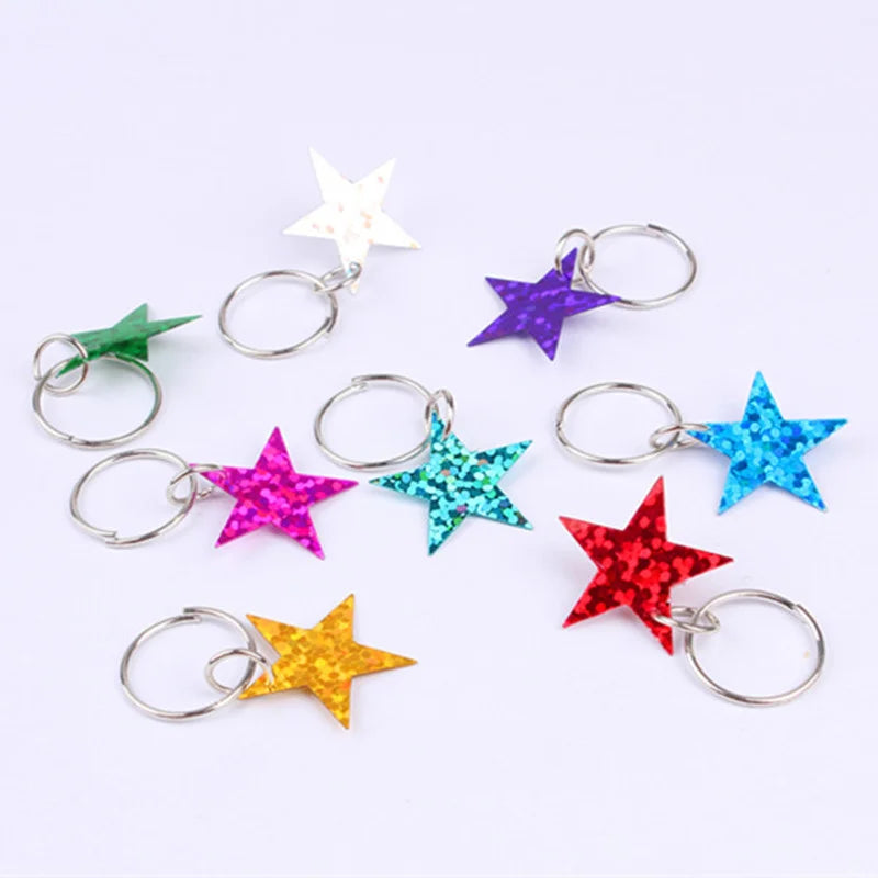 20pcs Butterfly Star Hair Braid Beads – Dreadlock Cuff Rings Hair Braid Beads PLUSH