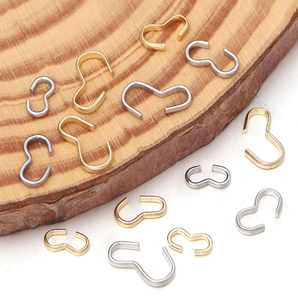 50pcs Stainless Steel Pinch Clip Bail Clasps – DIY Jewelry Jewelry Findings PLUSH