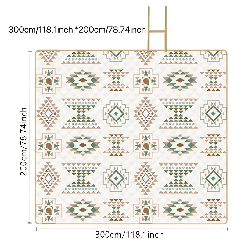 Waterproof Foldable Checkered Picnic Blanket – Beach & Camping Outdoor Picnic Blanket PLUSH 200X300cm 1