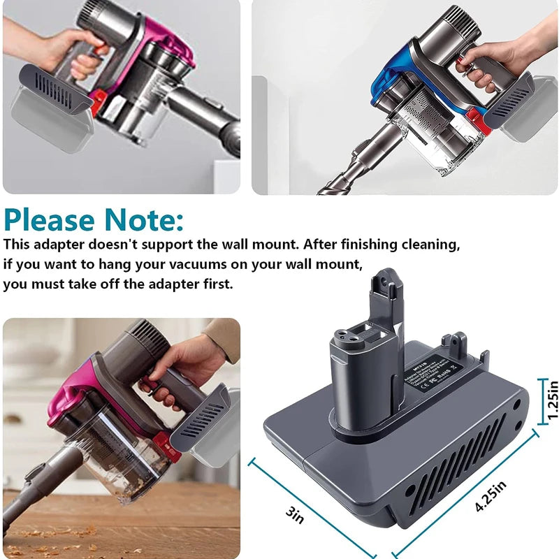 Makita 18V to Dyson Type A & B Battery Adapter – DC31 DC34 DC35 Battery Adapter PLUSH