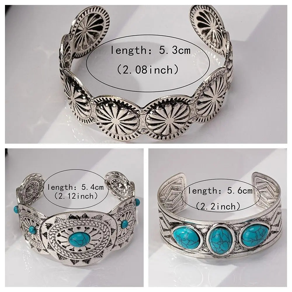 Adjustable Bohemian Turquoise Cuff Bangle – Women's Bracelet Cuff Bangle Bracelet PLUSH