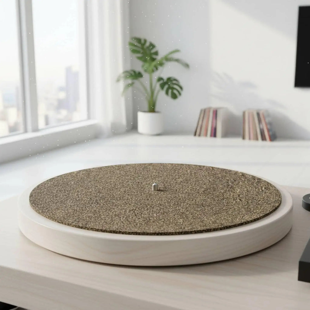 Cork Rubber Turntable Slipmat – 12" Vinyl Record Player Mat Turntable Slipmat PLUSH