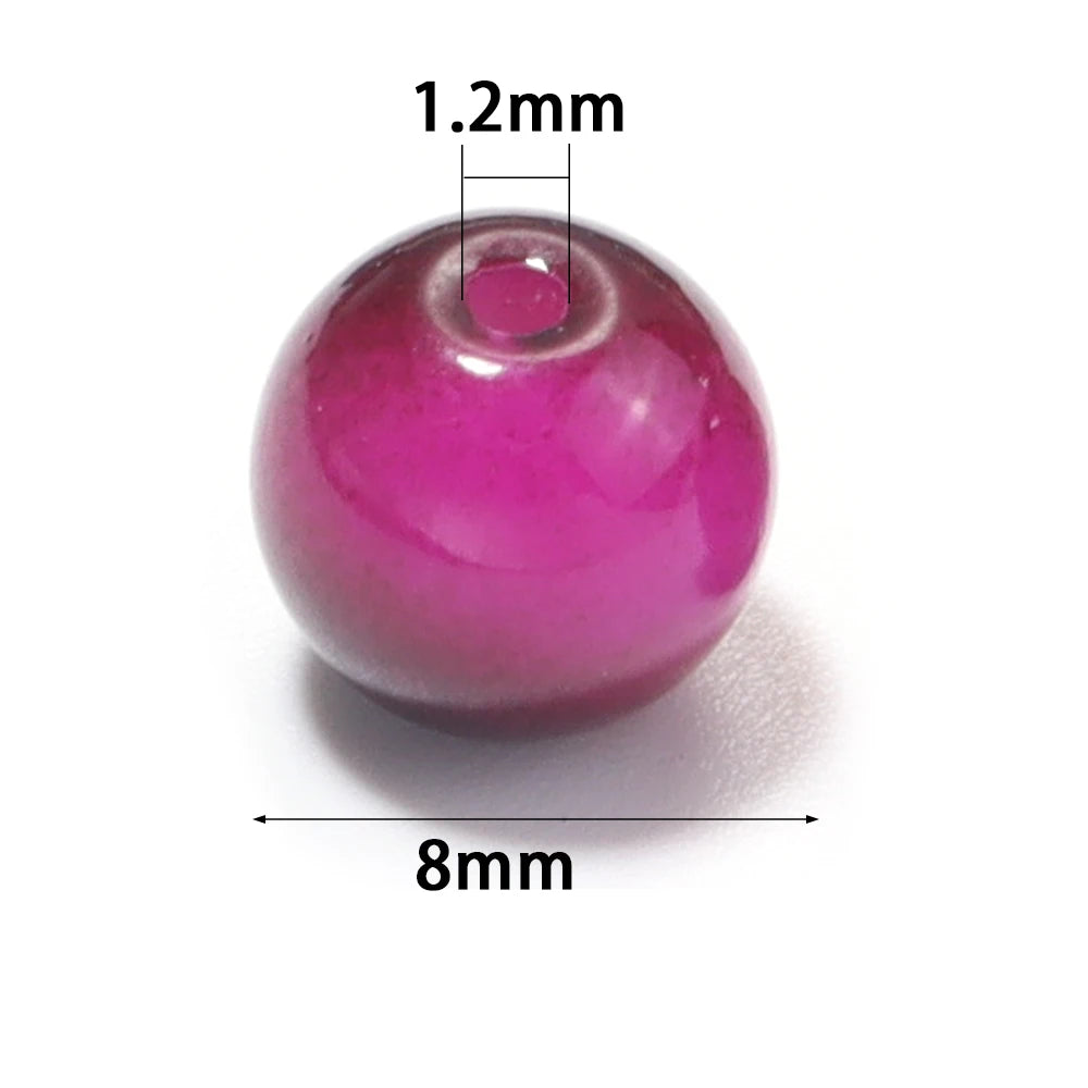 60pcs 8mm Tiger Eye Glass Round Spacer Beads – DIY Jewelry Glass Spacer Beads PLUSH