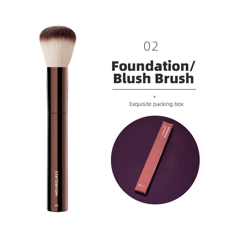 Hourglass Makeup Brush – Foundation, Blush, Eye & Bronzer Makeup Brush PLUSH 02