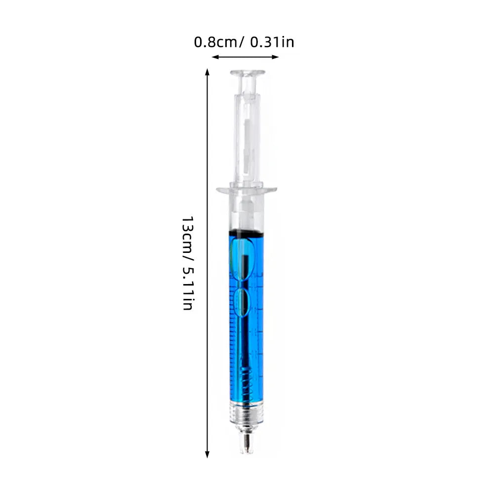 6-Pack Syringe Highlighter Pens – 6 Fluorescent Colors Novelty Highlighter Set PLUSH Yellow