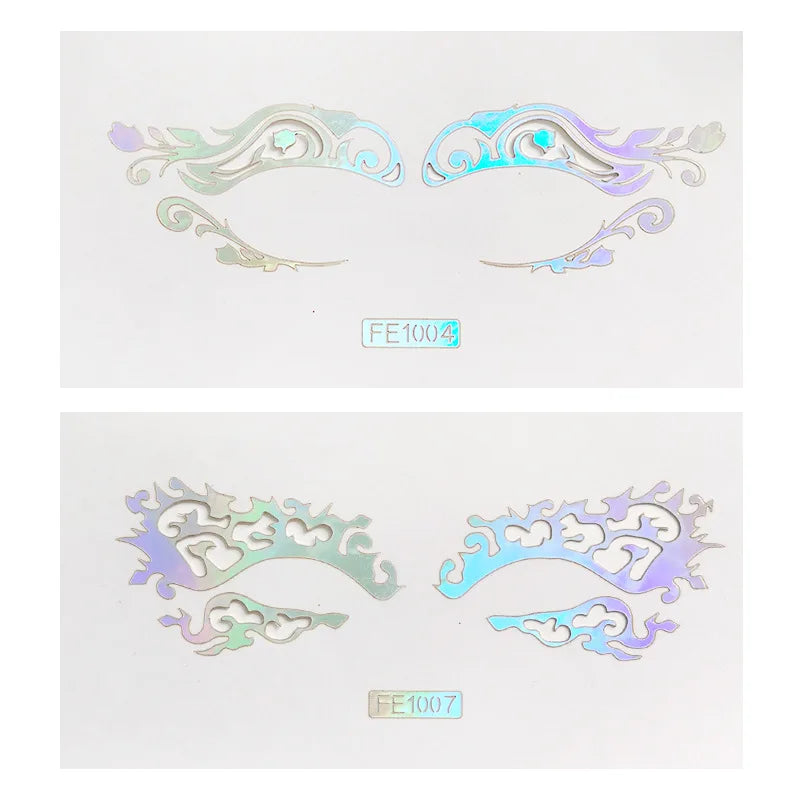 Laser Face & Eye Makeup Stickers – Colorful Party Art Decor Face Makeup Stickers PLUSH