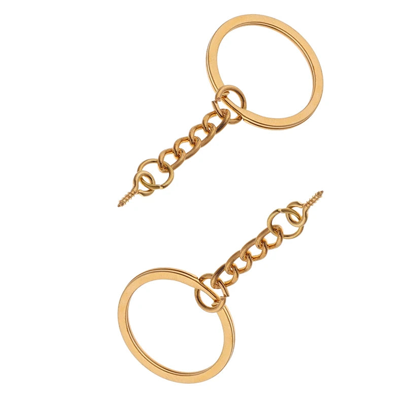 10pcs Metal O-Ring Split Keyrings 25/30mm – DIY Keychain Findings Jewelry Findings PLUSH gold 30mm