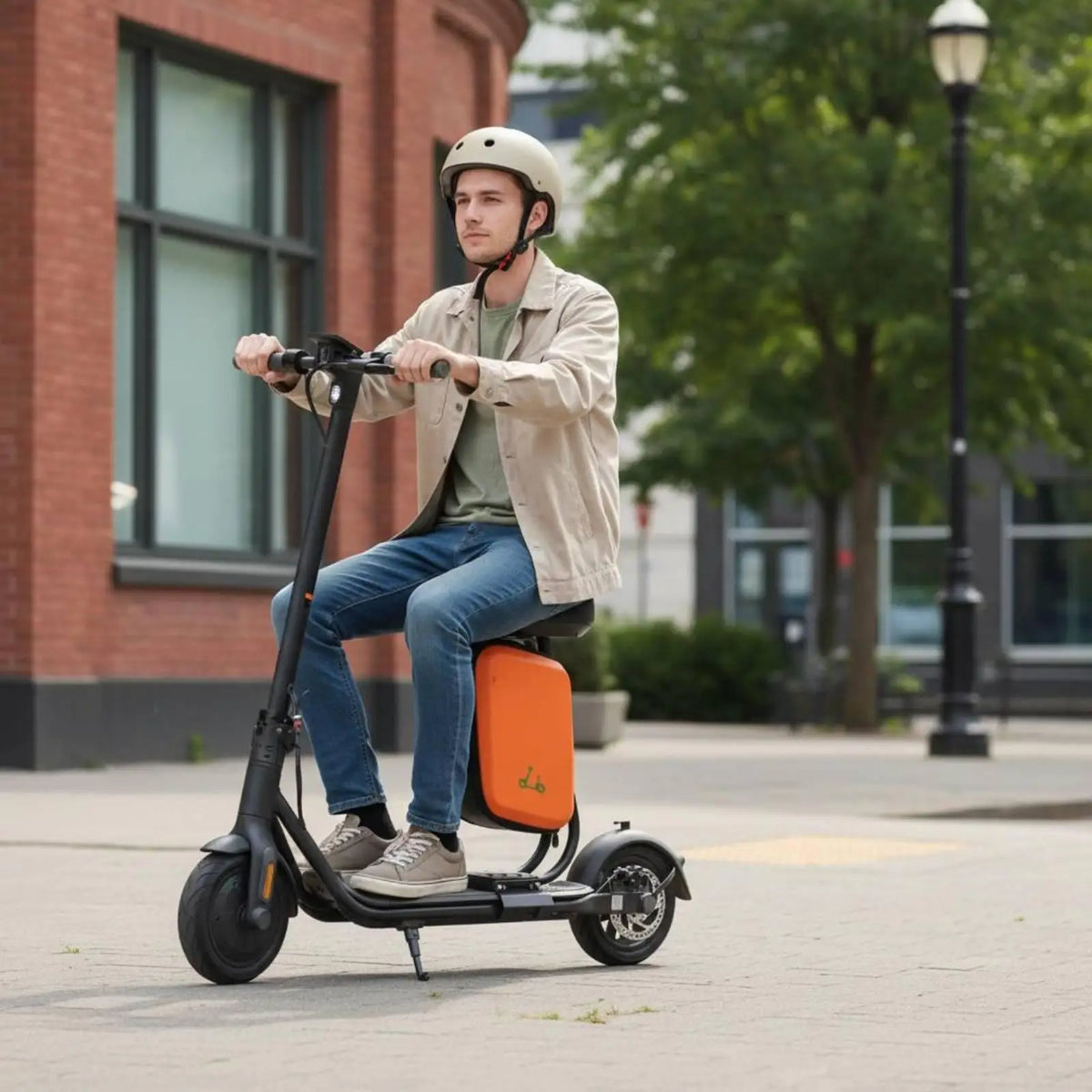 Scooter Seat Attachment with Bag – Wide Padded Saddle | Sunnimix Scooter Seat Attachment PLUSH