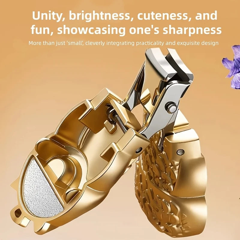 Owl Folding Nail Clipper with Keychain | Mini Manicure Tool Nail Clipper PLUSH