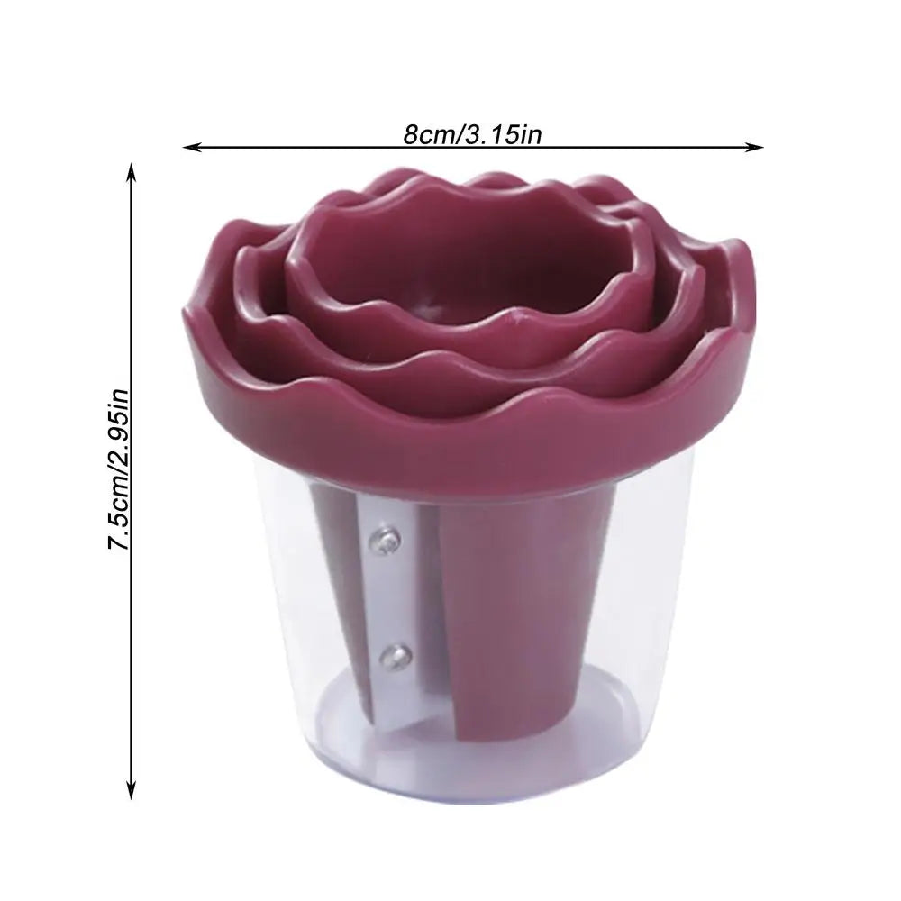 Spiral Vegetable Cutter Flower Slicer & Grater Kitchen Tool Spiral Vegetable Slicer PLUSH Red