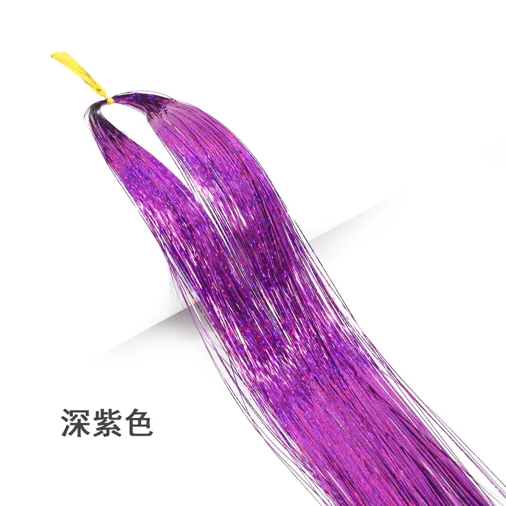 Hair Tinsel Kit – Glitter Rainbow Sparkle Extensions 94cm Hair Tinsel Extensions PLUSH 6
