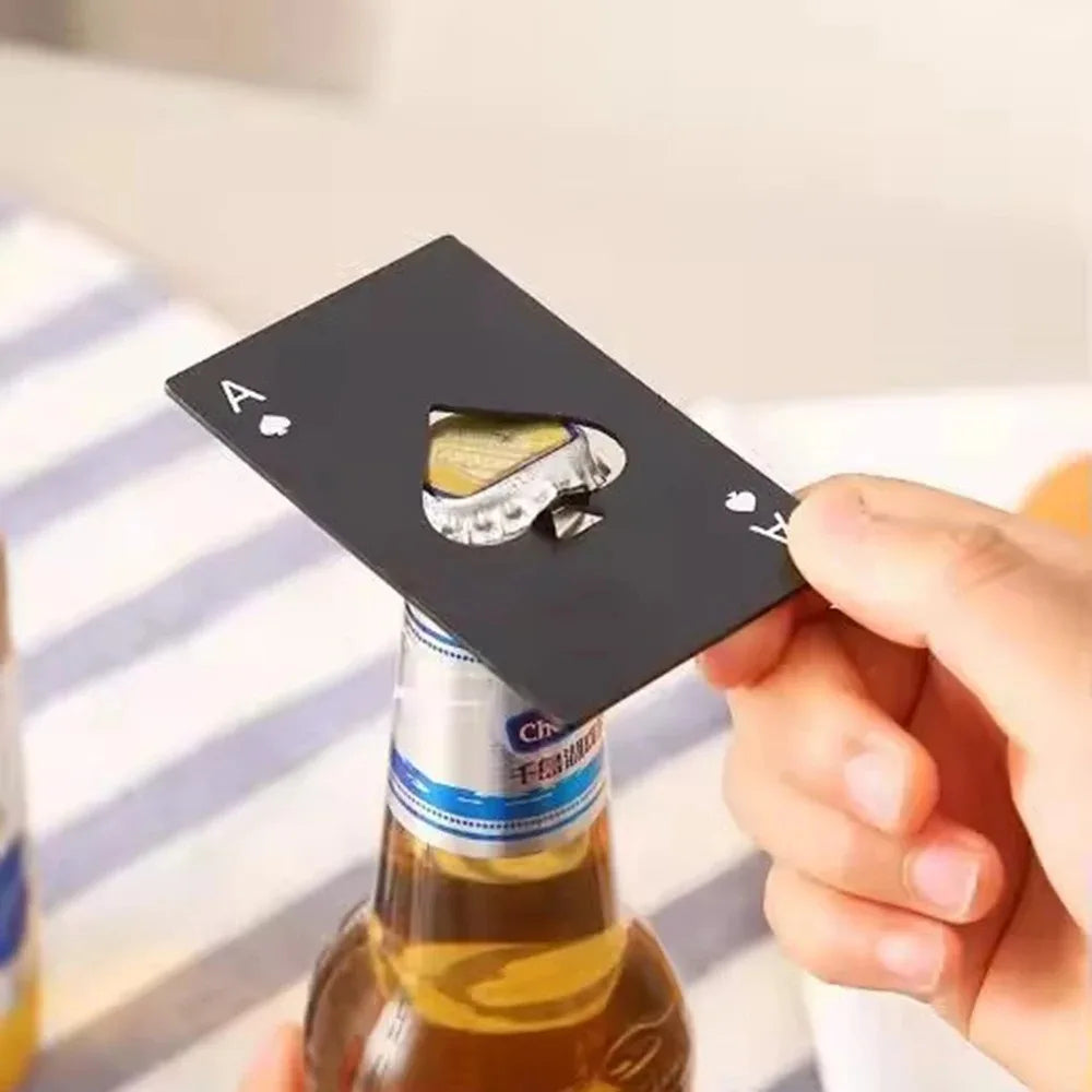 Stainless Steel Credit Card Bottle Opener – Spades Design Bottle Opener PLUSH