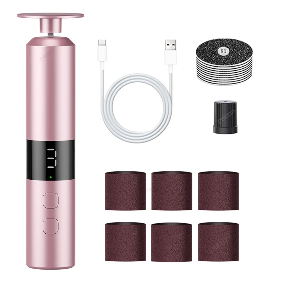 Electric Foot Callus Remover & Pedicure File – raugee Electric Foot File PLUSH Pink
