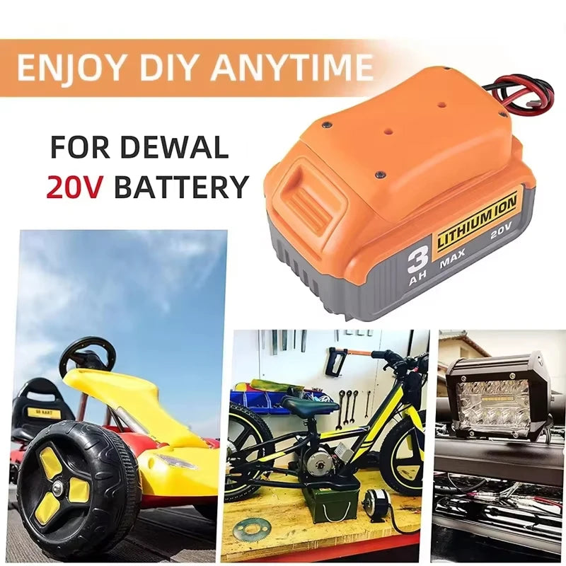 ZWINCKY 3/5pcs DeWalt 18V/20V Battery Adapter – 12AWG Connector Battery Adapter PLUSH