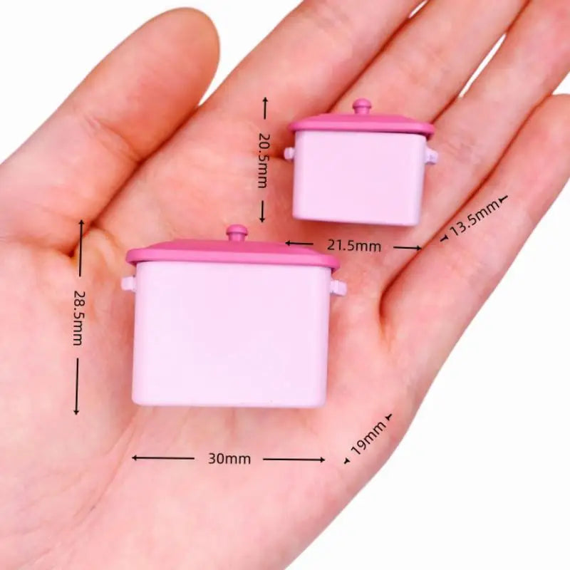 1:12 Miniature Dollhouse Cake & Bread Storage Box Set – 2pcs Dollhouse Accessories PLUSH