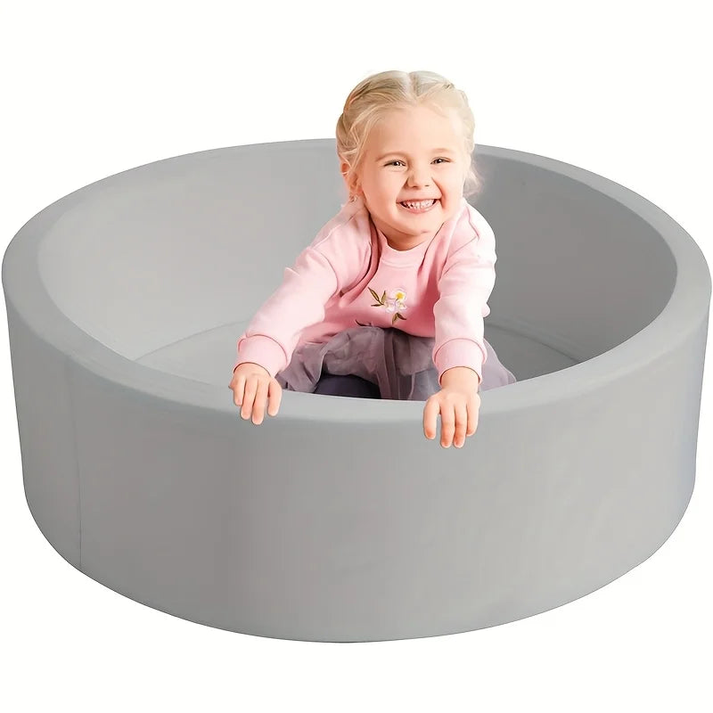 Gray 90cm Soft Foam Ball Pit Indoor Kids Playpen – Play Fence Kids Ball Pit Playpen PLUSH