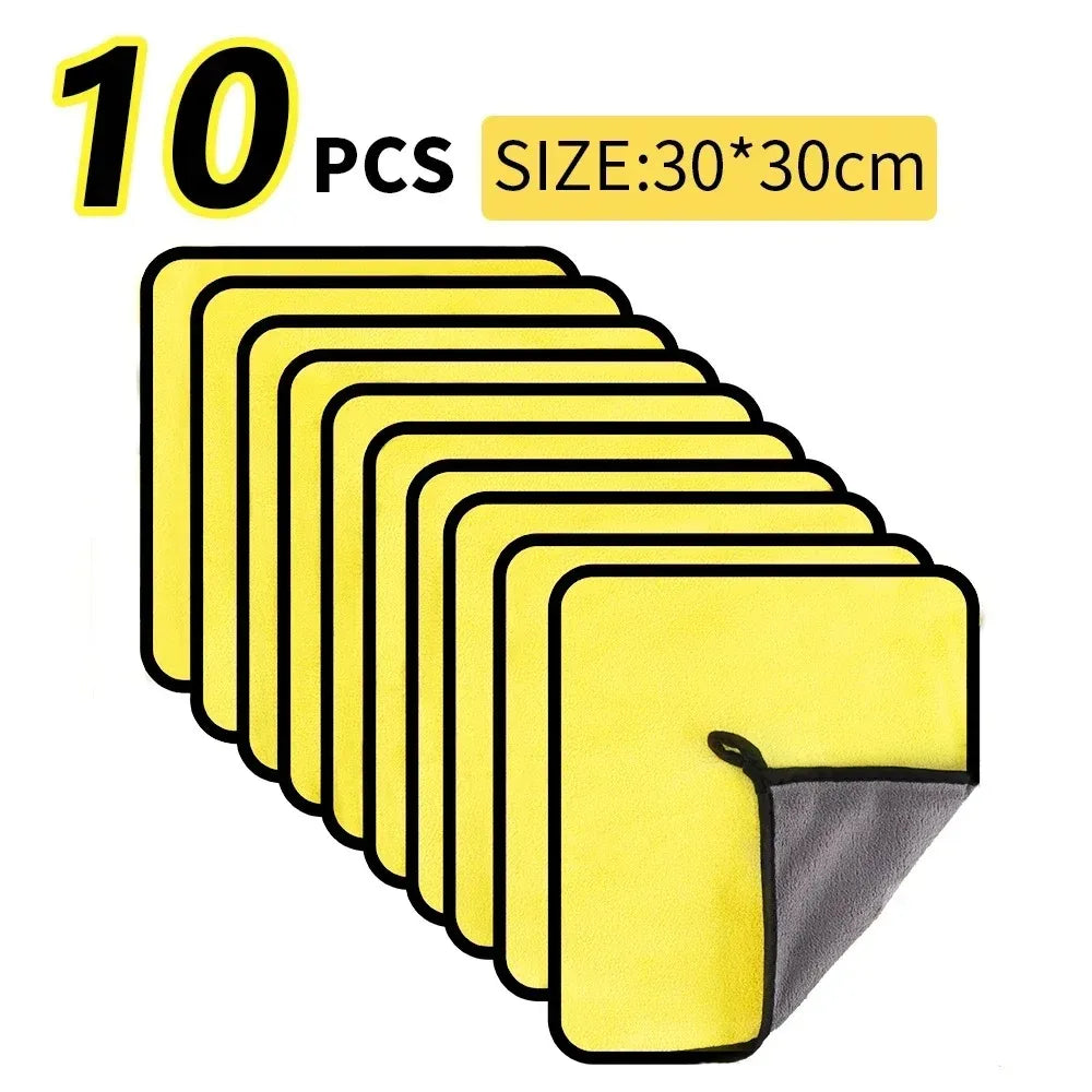 Microfiber Car Wash Towels 30x30cm – 3/5/10 Pack Microfiber Cleaning Towel PLUSH 10Pcs
