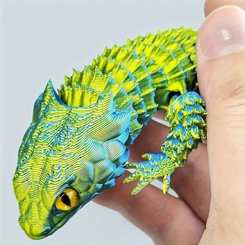 3D Printed Movable Lizard Statue – Desktop Sculpture & Gift Desktop Sculpture PLUSH