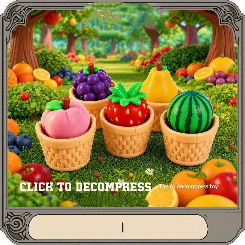 3D Printed Fruit Fidget Clicker Toy | Eco PLA | Kids & Adults Fidget Clicker Toy PLUSH