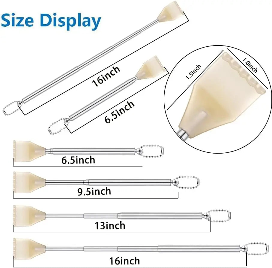 Telescopic Stainless Steel Back Scratcher Set – 3 or 10 Pack Back Scratcher Set PLUSH