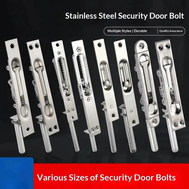 Stainless Steel Flush Bolt Security Lock – Multiple Sizes Door Flush Bolt PLUSH