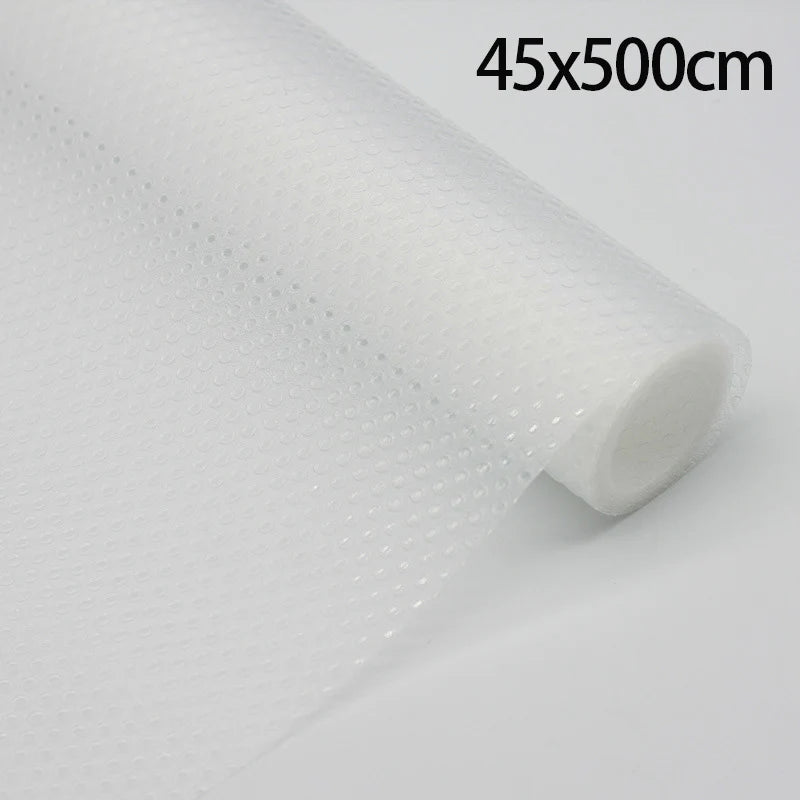 Waterproof Anti-Mold Cabinet Drawer Liner Mat – Extra Large Shelf & Drawer Liner PLUSH Transparent45x500cm