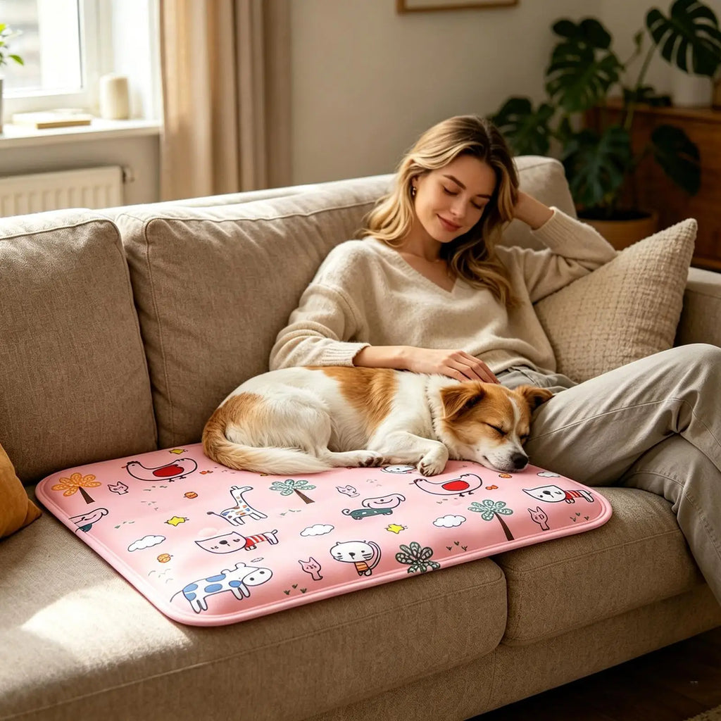 Pet Cooling Mat for Dogs & Cats – Summer Gel Cooling Pad Pet Cooling Mat PLUSH