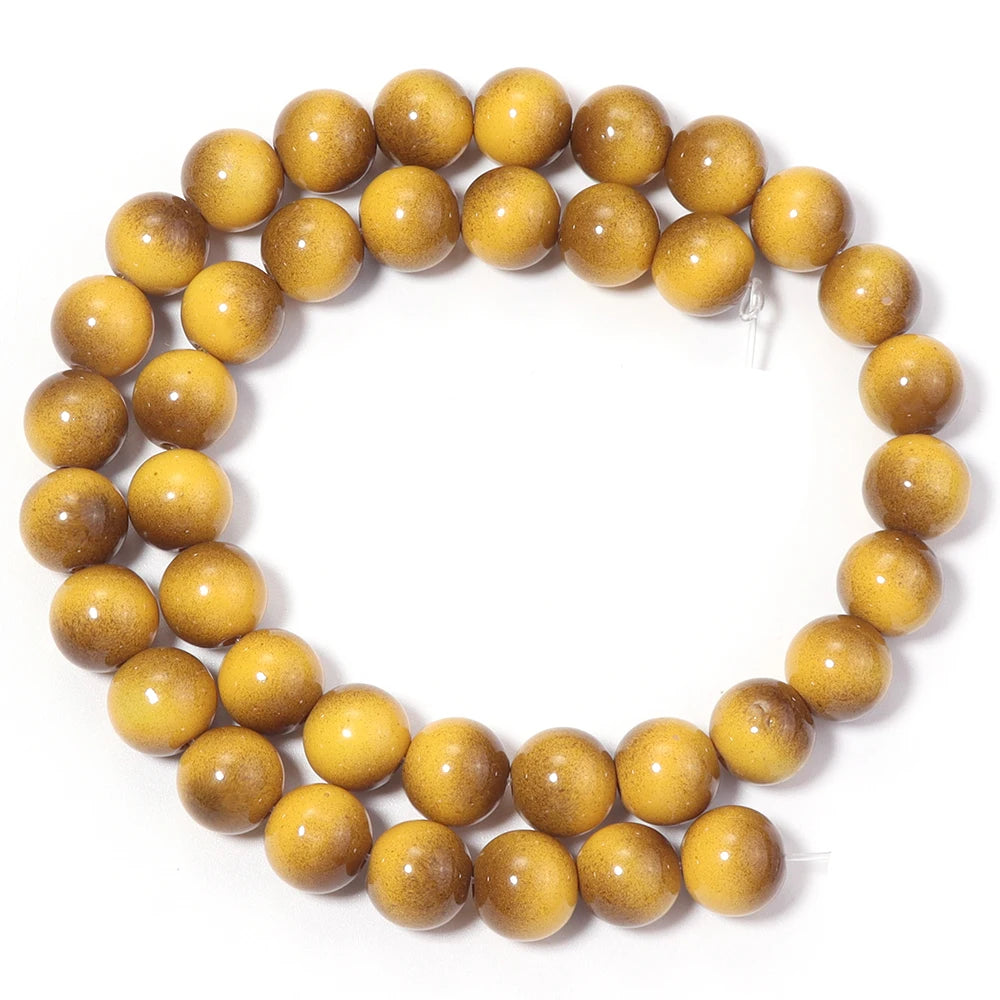 Tiger Eye Gold Glass Spacer Beads 6/8/10mm – DIY Jewelry Glass Spacer Beads PLUSH 10mm