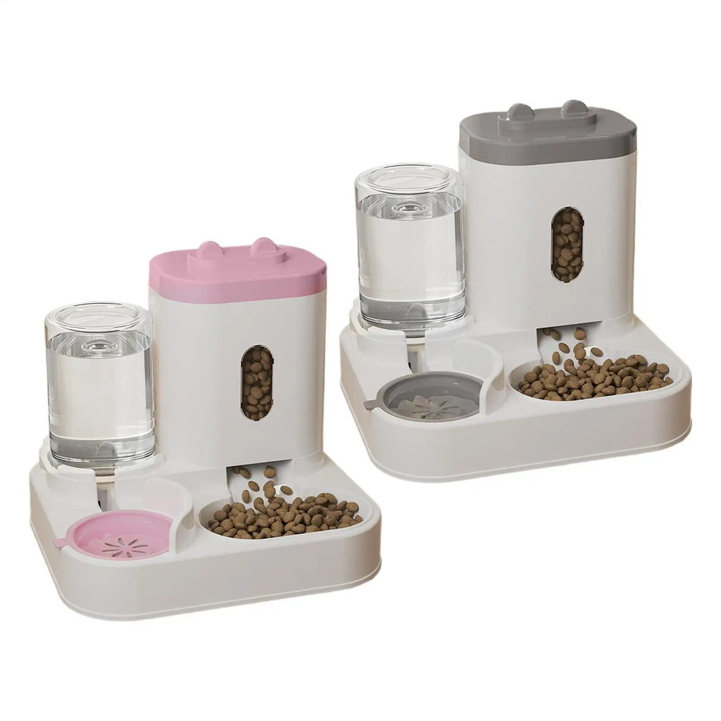 Automatic Gravity Pet Feeder & Water Bowl – Large Capacity Automatic Pet Feeder PLUSH