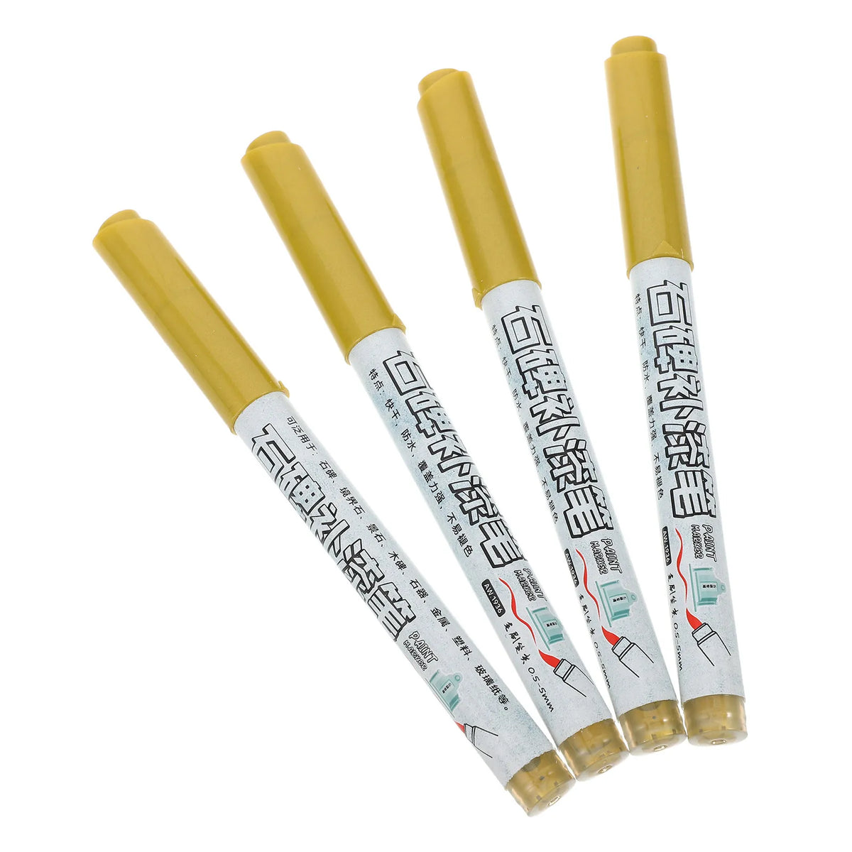 4-Pack Fine Tip Waterproof Stone Paint Markers – Oil Based Paint Markers PLUSH