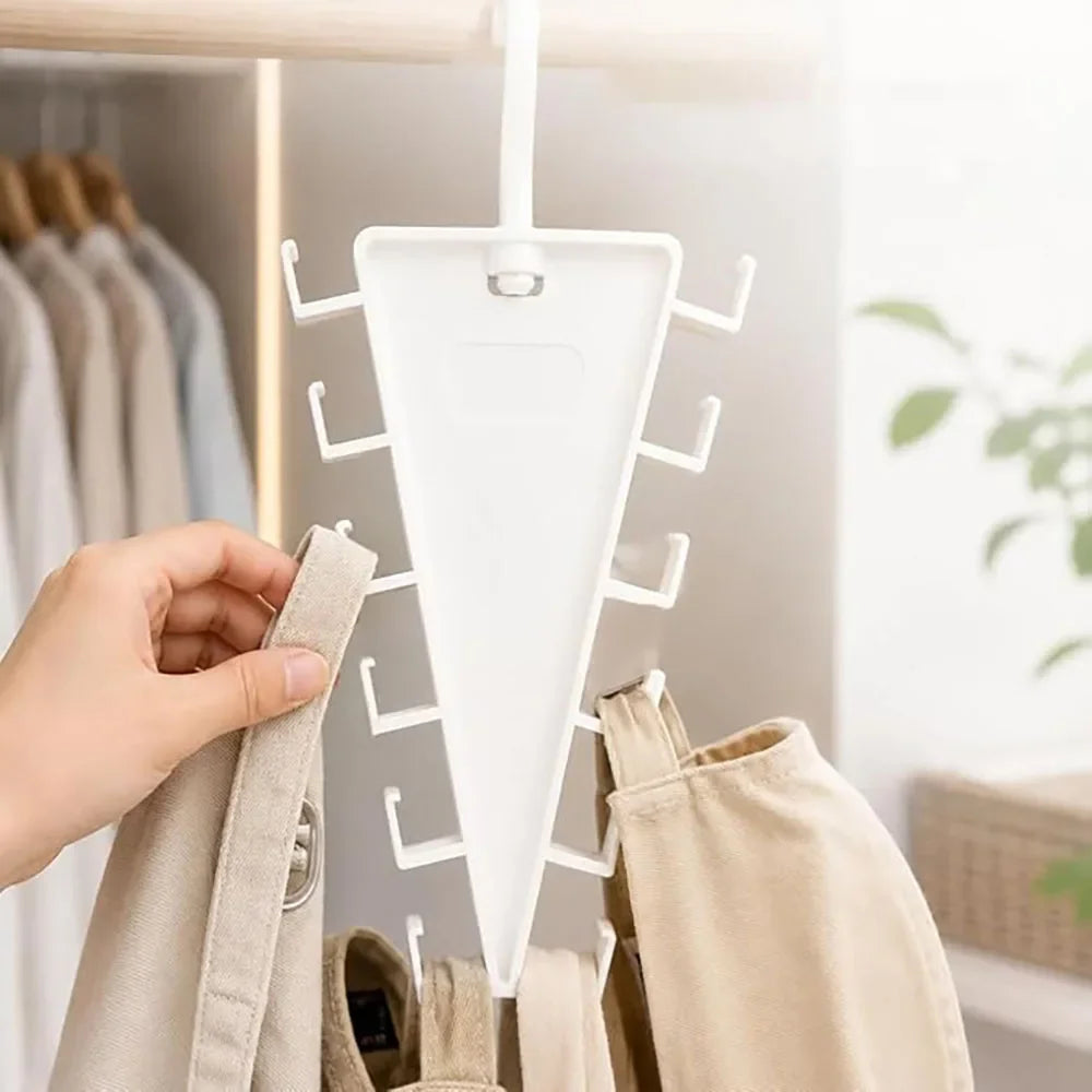 V-Shape 12-Hook Closet Hanger Organizer | Space Saving Closet Hanger Organizer PLUSH
