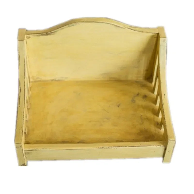 Newborn Photography Prop Wooden Vintage Chair Sofa Crib Photography Prop PLUSH