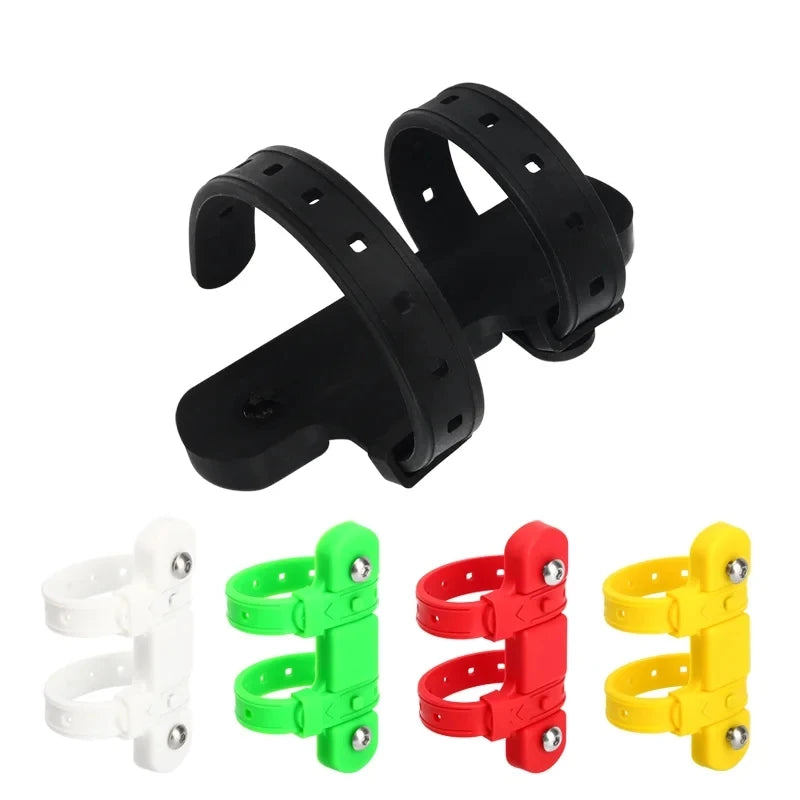 RIDERACE Silicone Bicycle Bottle Cage Strap Mount Adapter Bottle Cage Adapter PLUSH