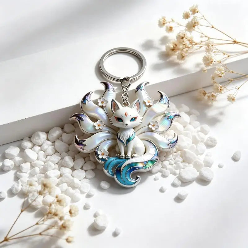 Nine-Tailed Fox Enamel Pendant Necklace & Charm | 1/3 Pcs Enamel Pendant Necklace PLUSH 1pcs A2