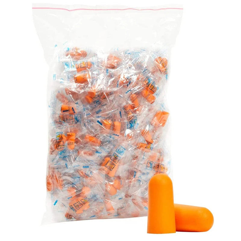Disposable Foam Earplugs Individually Wrapped – Sleep & Travel Disposable Earplugs PLUSH