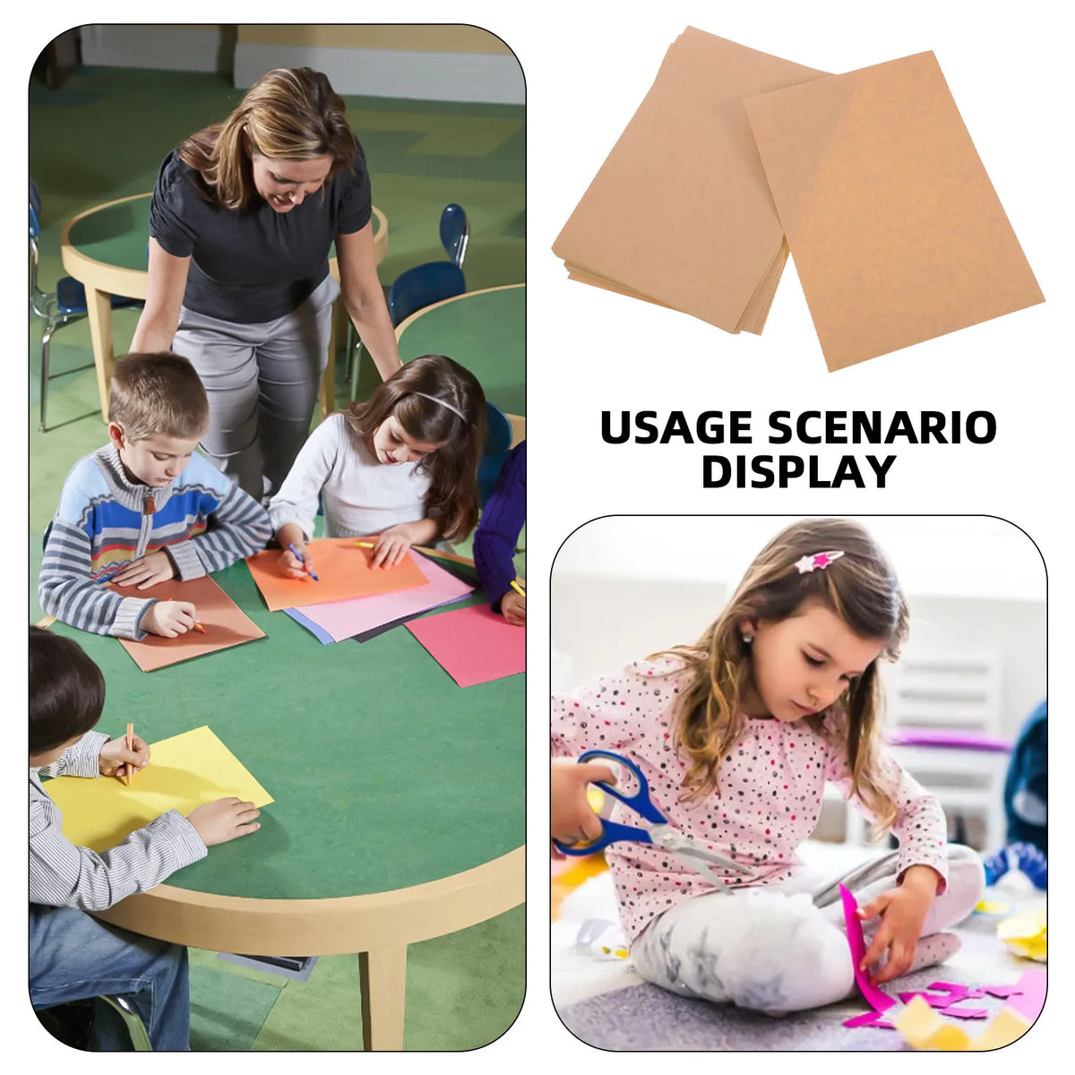 Printable Self-Adhesive Brown Kraft Paper Label Sheets Kraft Paper Labels PLUSH