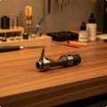 Wood Reel Seat with Metal Collars | Fishing Rod Accessory Fishing Rod Reel Seat PLUSH Gunmetal
