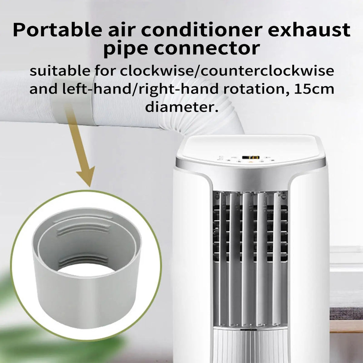 Portable AC Vent Adapter 150mm Exhaust Hose Connector AC Exhaust Hose Adapter PLUSH