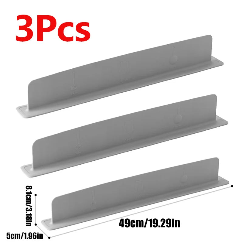 Silicone Sink Splash Guard – Suction Cup Water Barrier 1pc/3pcs Sink Splash Guard PLUSH Gray 3PC