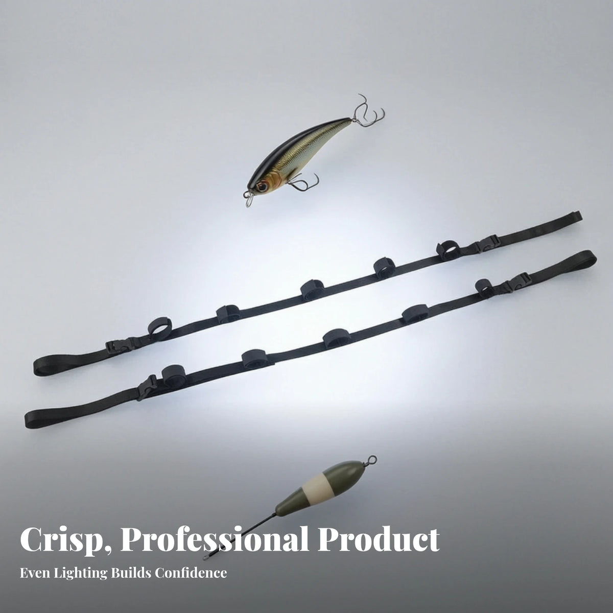 2-Pack Car Fishing Rod Straps with Buckles | Adjustable Nylon Fishing Rod Strap PLUSH