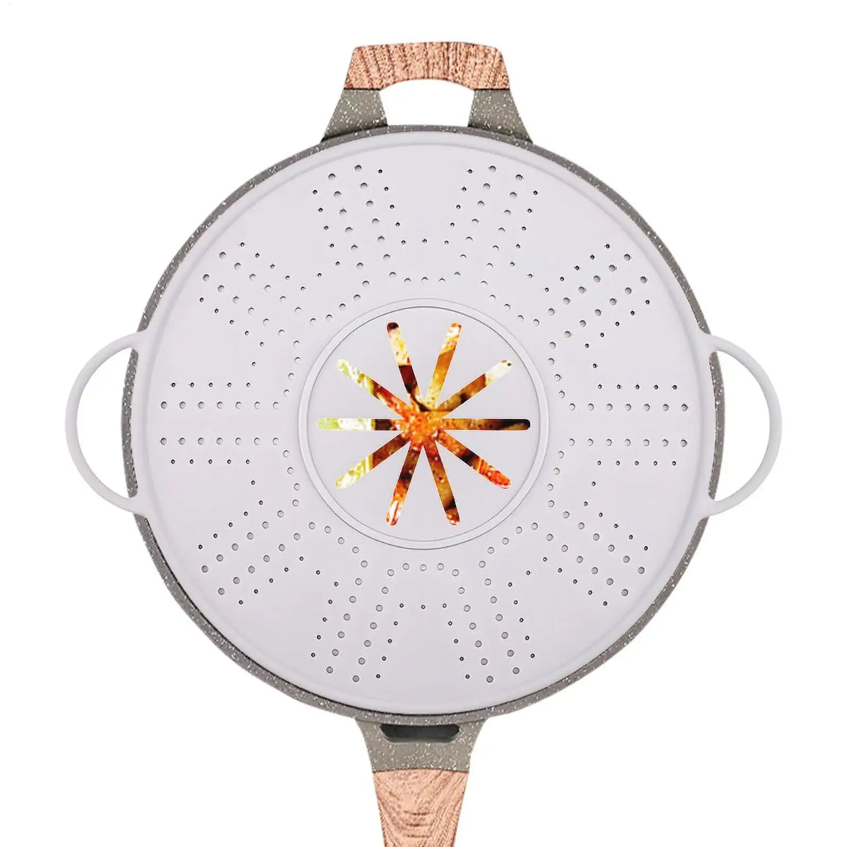 Foldable Silicone Splatter Screen for Frying Pan | Dishwasher Safe Splatter Screen PLUSH