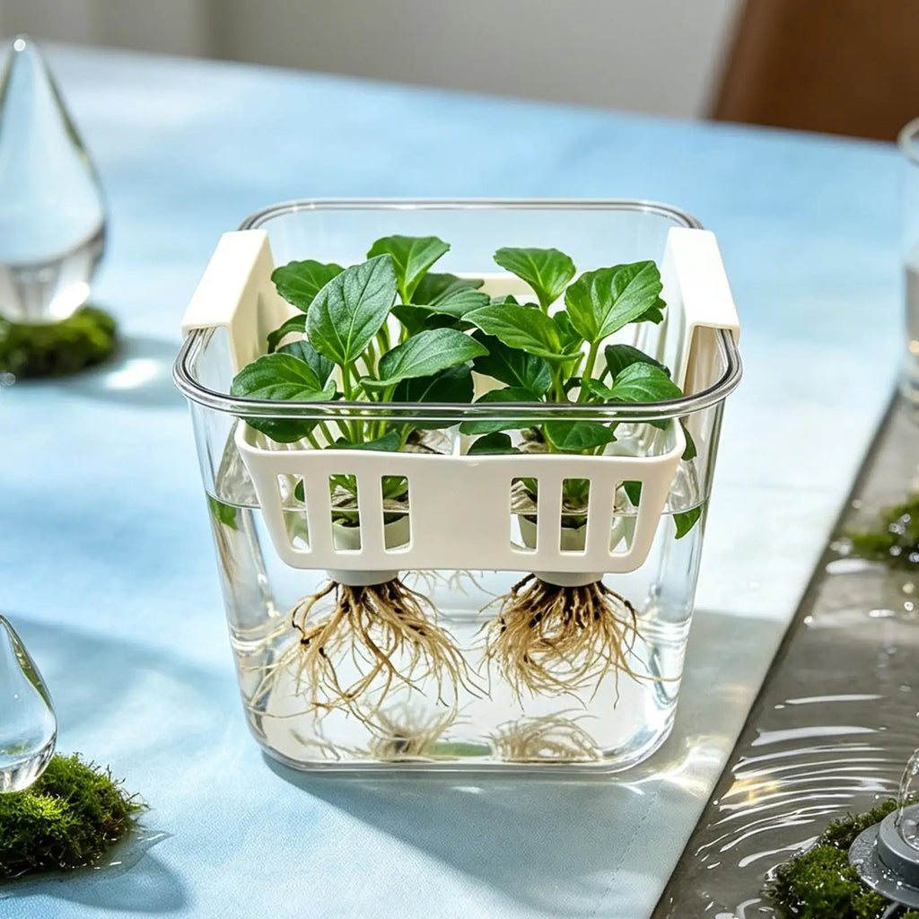 4-Grid Hydroponic Planter – Clear Tulip Bulb Basket Pot Hydroponic Planter PLUSH
