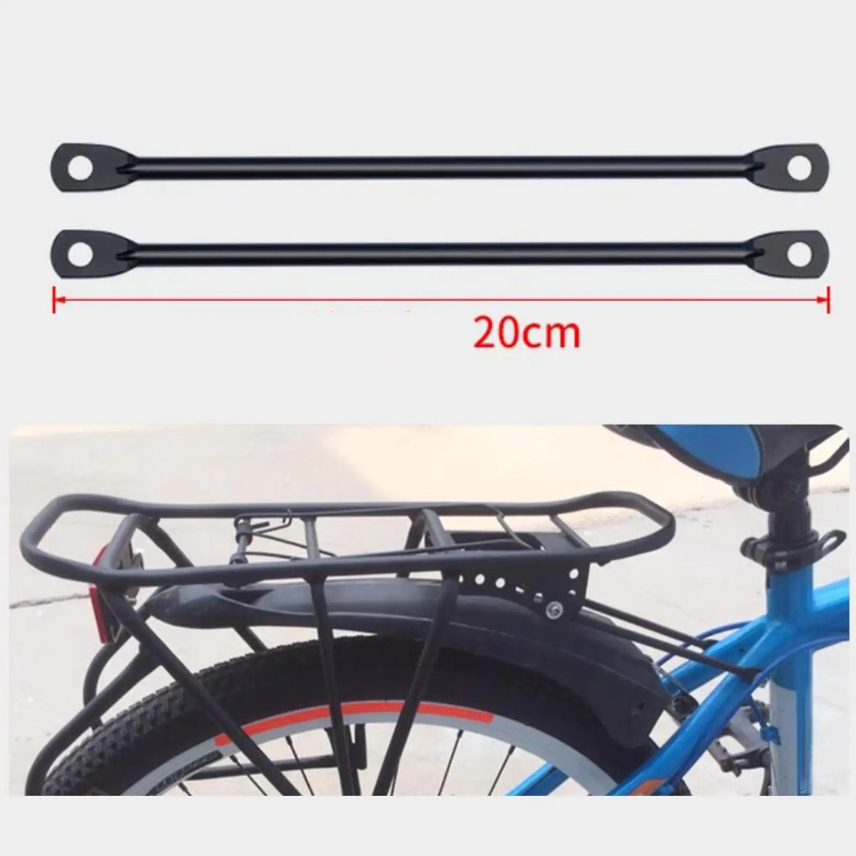 Bike Rear Rack Connector Rods 2-Pack – 24–26" Mountain Bikes Bike Rack Connector PLUSH