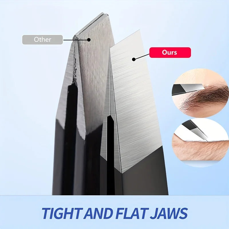 Precision Stainless Steel Slant Tip Eyebrow Tweezers | Ouriner Eyebrow Tweezers PLUSH