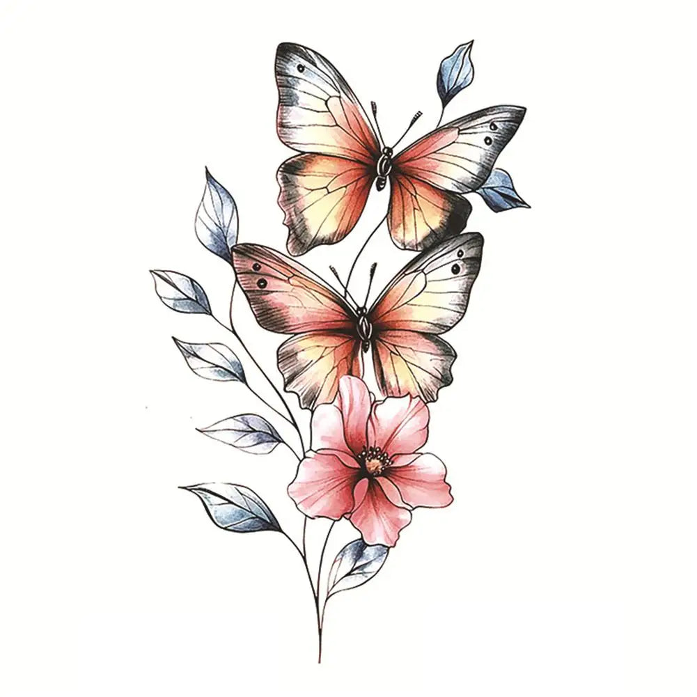 Colorful Butterfly Temporary Tattoo Stickers – Men & Women Temporary Tattoo Sticker PLUSH A CN