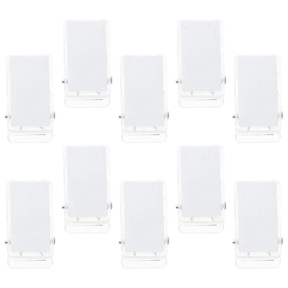 10pcs Adhesive Spring Badge Clips for ID Card & Name Tag Holders Badge Holder Clips PLUSH