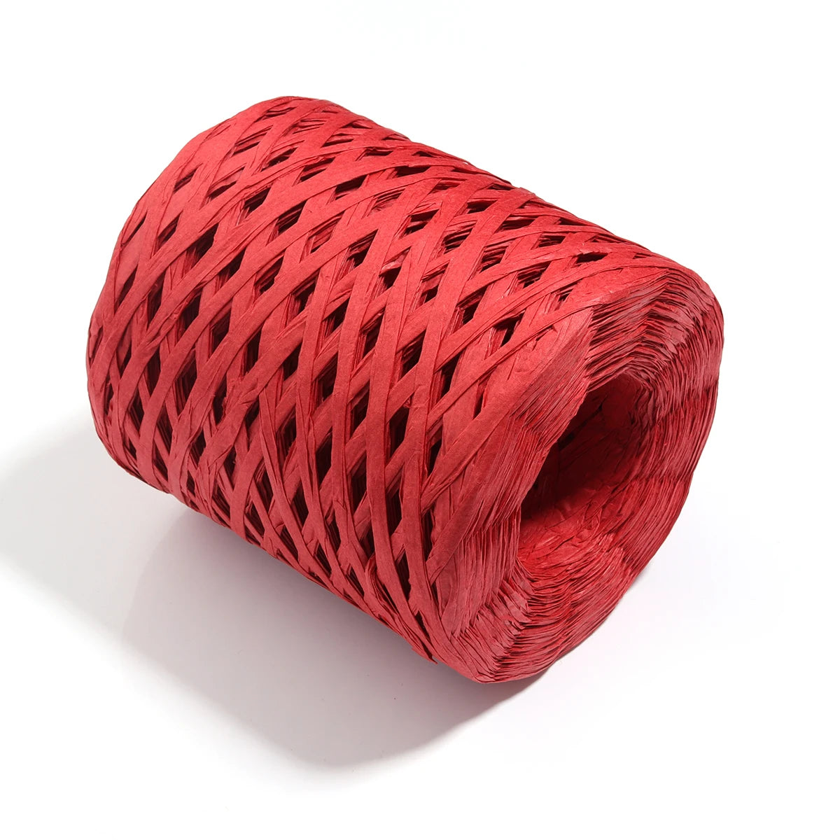 Colorful Raffia Paper Braided Cord 80-200m – DIY Craft Yarn Craft Braided Cord PLUSH red x 200m 4mm